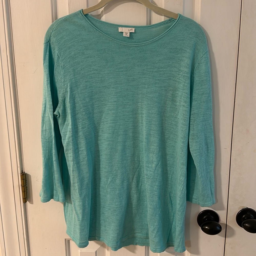 J. Jill Petite Medium Linen Cotton Sweater Top M